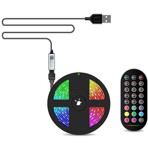 LED-lampor med färgväxlande musiksynkronisering RGB-lampor APP-kontroll 5050SMD med fjärrkontroll för fest 3 meter