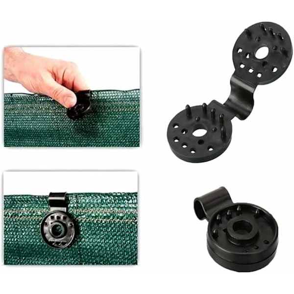 20 Stykker Plast Skyggegardin Klips, Gjenbrukbar Solskygge Netting, Snap Snap Klips for Solskjerming, Plante Nett, Hage Netting, Skygge Seil Tilbehør