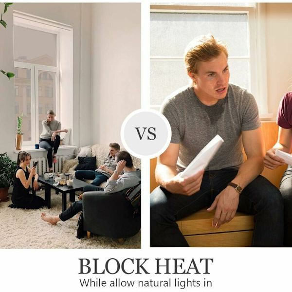 Fönsterfilm solskydd självhäftande termisk skyddsfilm 99% anti-UV-skydd, reflekterande spegelfilm integritetsskydd för hemmakontor
