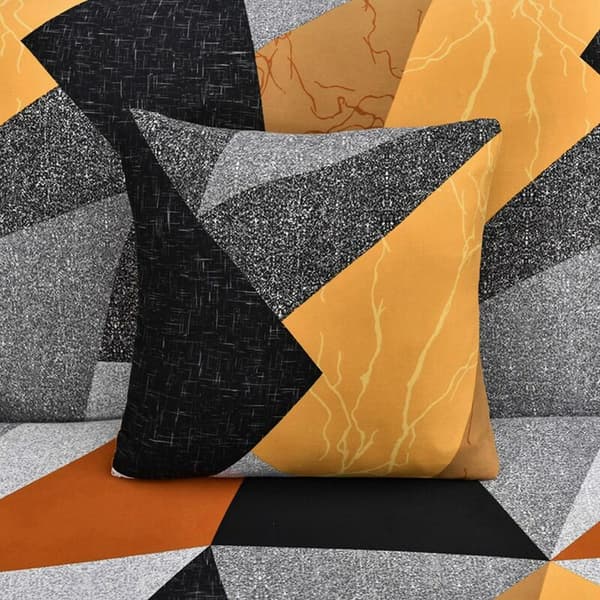 Trekantet trykt sofaovertrekk i polyester elastisk sofaovertrekk slipcovers sofa stolbeskytter (S)