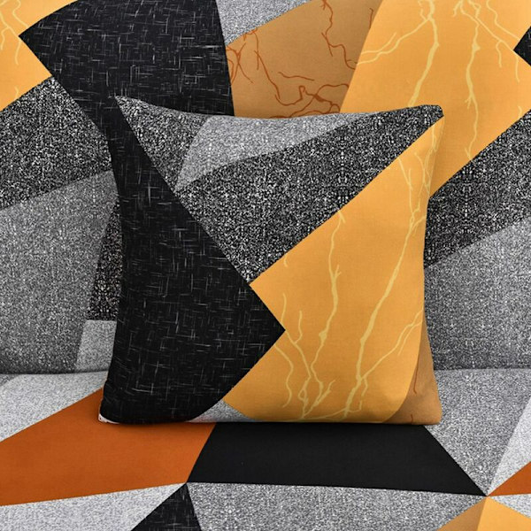 Triangle Stykke Trykt Sofaovertræk til Polyester Elastisk Sofaovertræk Betræk Sofa Stolebeskytter (S)