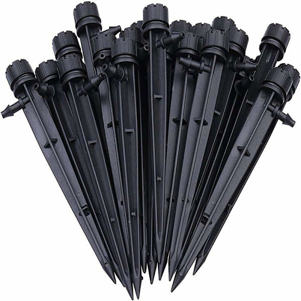 100 stk Justerbare Slange Vandingsdrypper Automatisk Drypvandingssystem Mikro Sprinkler Drypper til Plante Drivhus DIY Have (13CM)
