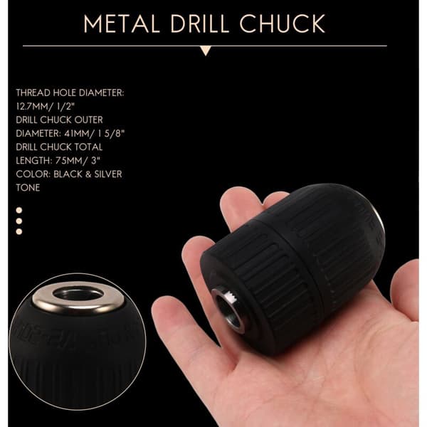 (R) 2-13mm kapacitets nyckellös 1/2-20UNF mutternyckel borrchuck