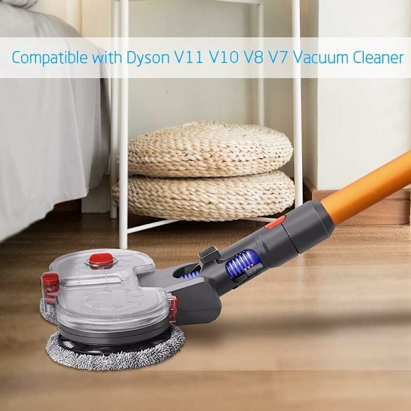 Elektrisk mopphuvud för Dyson V11 V10 V8 V7 sladdlös dammsugare, golvborste ersättningstillbehör för parkettgolv, med vattentank och 6