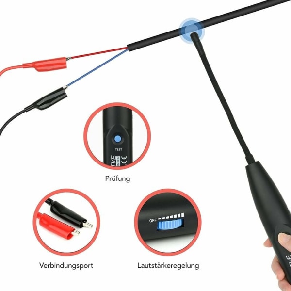 Kabel Finder - Multifunktionel Robot - Professionel Kabelbrud Finder - Ledningsfinder Værktøj til Kontinuitetstest, Netværksvedligeholdelse