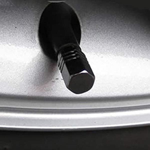 Aluminiumslegering Bilventilhætte, Bil Dæk, Ventilkern, 4 Stk Serie-Blå