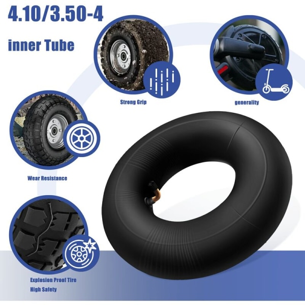 4.10/3.50-4 Inner Tube for Wheelbarrows, Tractors, Mowers, Carts Three-Wheel Four-Wheel Electric Scooter All-Terrain Bike