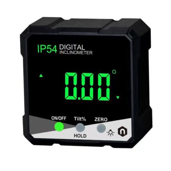 Vihreä 4*90 asteen kaltevuusmittari IP54 LCD-näyttö Nelipuolinen magneettinen digitaalinen näyttö LCD kallistuslaatikon kulmamittari