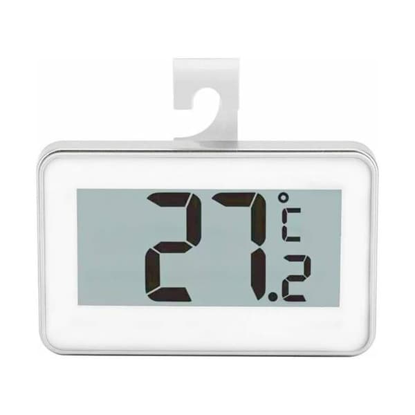 2-pack kylskåp och frys termometer med hängande krok (vit)