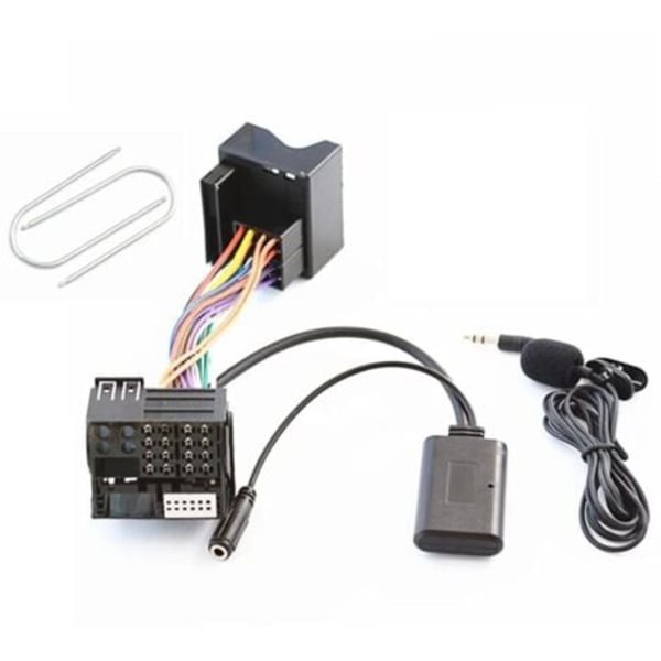 Bil Bluetooth 5.0 Aux-kabel håndfri mikrofon mobiltelefon gratis opkaldsadapter til Peugeot Citroen C2 C5 RD4 Praktisk,