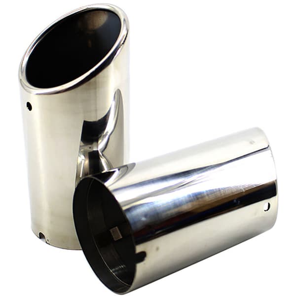 Eksosrør Chrome Rustfritt Stål Bilrørspiss Hale Bakre Lyddemper for A4 B8 Q5 2009-2012