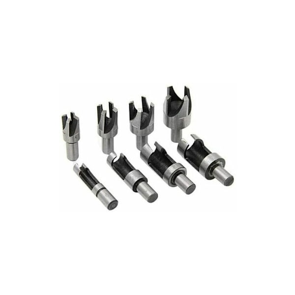 8 stk. Træprop-Skærer Træskære-Værktøj Prop-Bits Træprop-Skærer Bor-Bits 6mm/10mm/13mm/16mm, med Koniske Bor-Bits og Klo-Bor-Bits