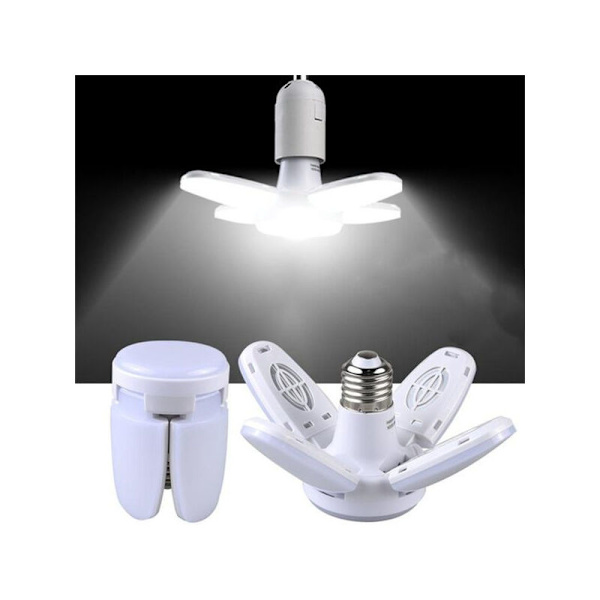 LED-pære vifteblad garasje lys omformelig AC85-265V 28W sammenleggbar takbelysning verksted lys LED-pære hjem taklampe 1 stk
