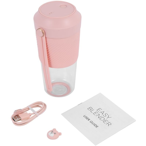 Elektrisk Juicer Elektrisk Bärbar Mini Grönsak Frukt Orange Juice Blender Kopp För Flicka Utomhus-Rosa