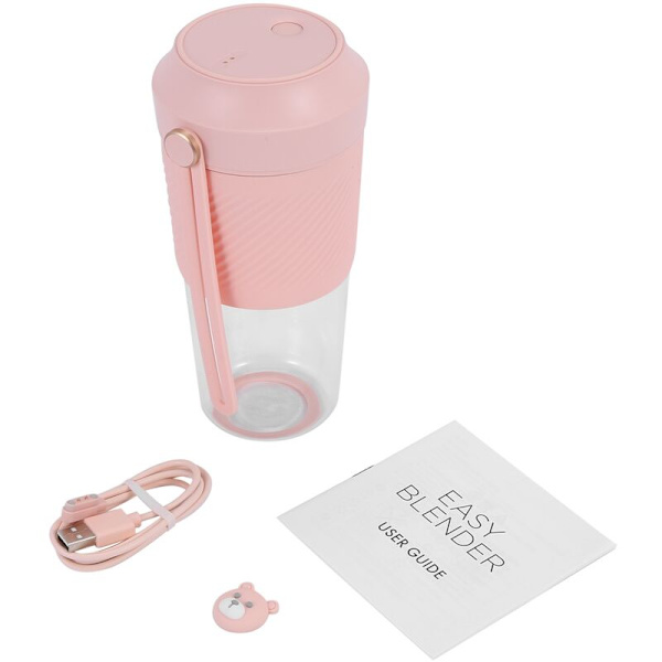 Elektrisk Juicer Elektrisk Bærbar Mini Grøntsags Frugt Appelsin Juice Blender Kop Til Pige Udendørs-Pink