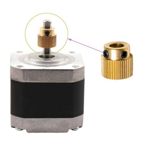 12 st Mk7 MK8 Extrusionväxel 26 Tänder Mässing Matningsdrivning för Anet A8 3D-skrivare Extruder