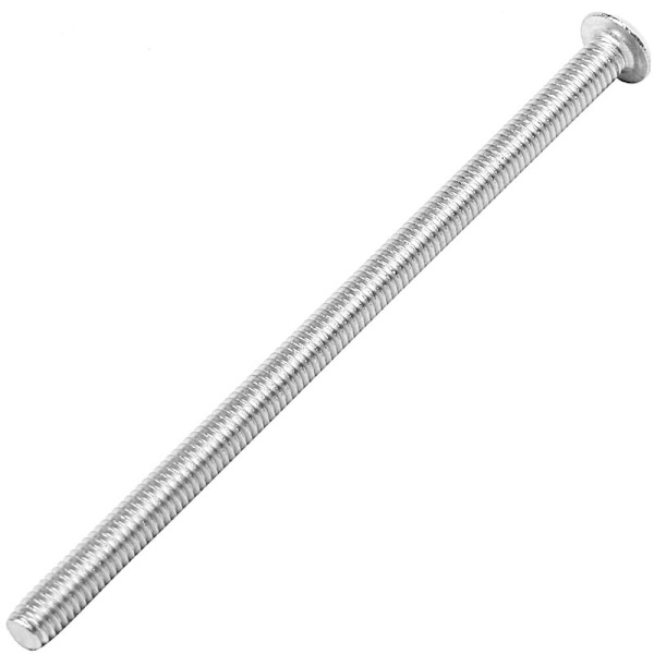 Ruostumattomasta teräksestä valmistettu pyöreäkantainen ruuvi, kuusiokoloruuvityyppi: / 4 mm Ruuvikoko: X 75 mm Määrä pakkauksessa: 10