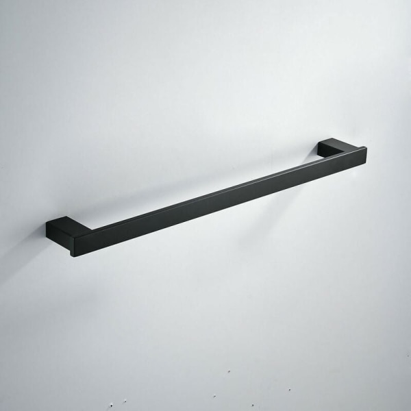 Håndklædeholder til badeværelse, rustfrit stål, 40 cm håndklædestang, sort, BA8003B-40