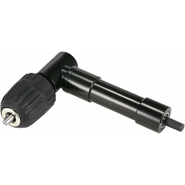 0,8-10 mm Snabbkoppling Borrchuck, 90° Vinkelborr Adapter med Verktygsböjningsförlängning, ABS + Aluminium + Stål Vinkelborrtillbehör