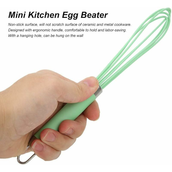 Mini Silikonvisp 9,6 tum Manuell Äggvisp Blender Mixer för Kök-Fei Yu