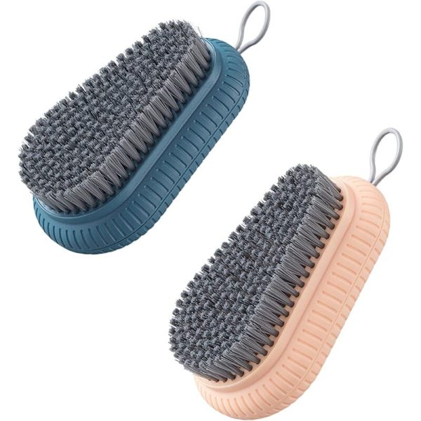 2 st Nagelscrubbningsborste Plast Handtag Nagelborste Nagelrengöring Nagelbortar Nagelscrubbningsrengöringsborste För Rengöring av Nagelband, Tår, Naglar