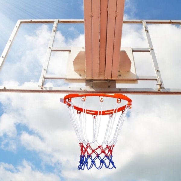 32cm Basketballkurv Metal Fælg Net Hængende Kurv Vægmonteret Basketballkurv med Skruer Indendørs Udendørs Sport