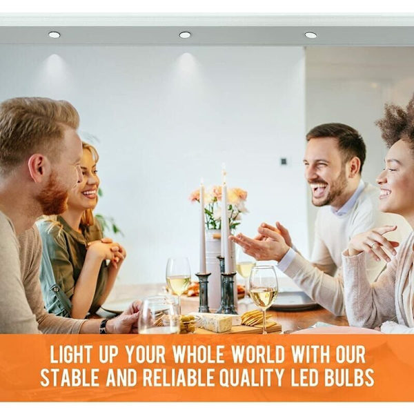 10-pack GU10 LED-lampor 5W motsvarande 60W halogenlampor 560LM kallvitt 6000K icke-dimmbar
