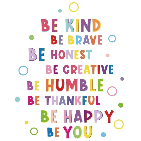 Färgglada inspirerande citat Väggdekaler Inspirerande fraser Klistermärken Kreativa modiga dekaler för klassrumsförskolabarn Heminredning