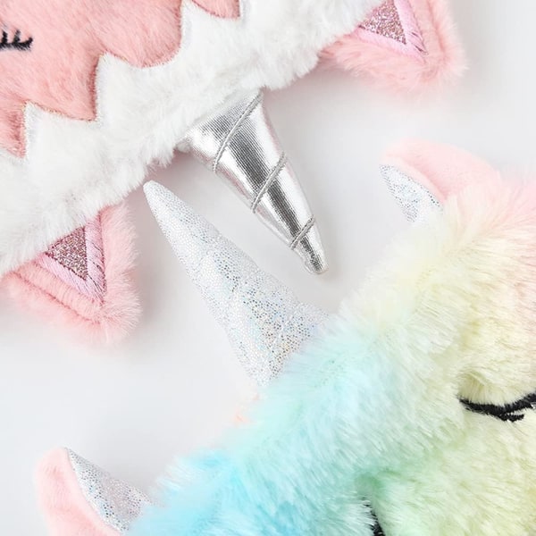 Sovmask för barn, Sovmask för barn, Söt Enhörning Sovmask Animal Unicorn Sovmask Soft Plysch Ögonmask för flickor Sovmask