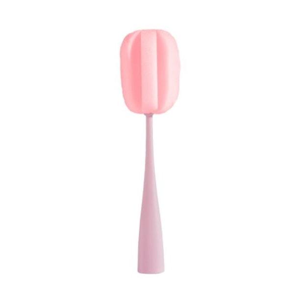 Rengöringsverktyg Vertikal rengöringsborste för svamp med långt handtag*2 (rosa)