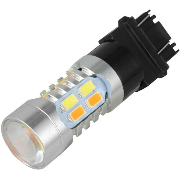 2X Tehokas 3157 LED DRL Valkoinen/Pysäköinti Vilkku 20-SMD-5730 Polttimot Kaksiväriset