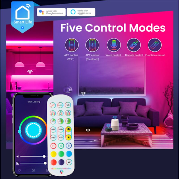 24-Tasters IR Fjernbetjening og Hvid IR Bluetooth Controller til RGB LED Strip 5050 SMD Båndlys