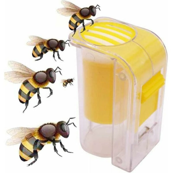 Queen Bee Marker Bottle Queen Bee Cage One Hand Plunger Beekeeping Tool Yellow Beekeeping Equipment