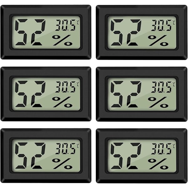 Mini Digital LCD Termometer Hygrometer Temperatur Luftfuktighet -5070℃ 10%99% RH Bärbar Termometer Thermo Hygrometer Indikator för Kontor Kök Hu