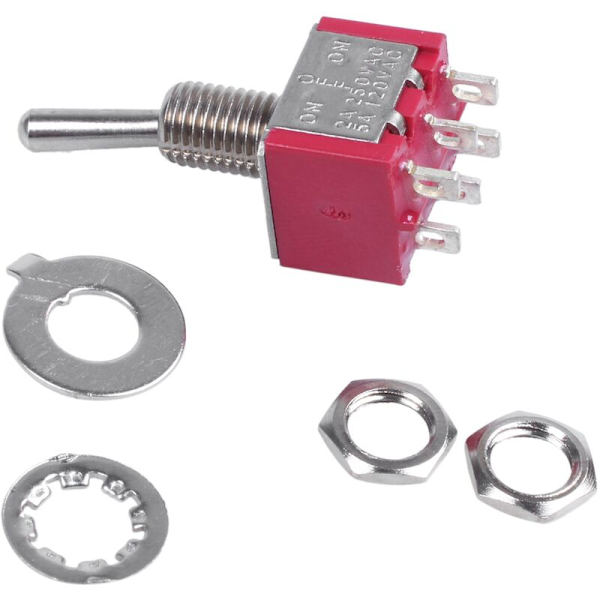 4 st AC 250V 2A 120V 5A 6-stifts terminaler PÅ/AV/PÅ DPDT vippströmbrytare