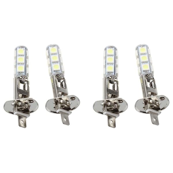 4 stk. AUTO HOVEDLYSPÆRER H1 HVIT 13 LED SMD 5050 CHIPS