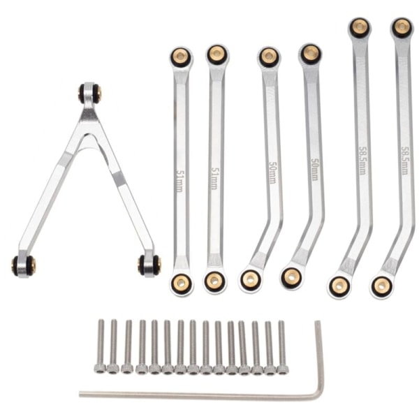 CNC-jyrsityt alumiiniset korkean maavaran alustan linkit Axial SCX24 AXI00001 C10 AXI00002 AXI00006 1/24 RC-auton osiin, 3