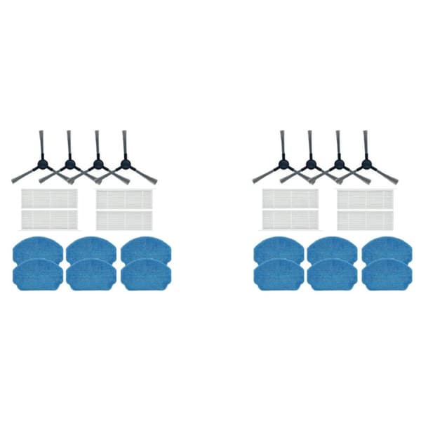 8 stk. Filter Sidebørste Mop Klud til BR150 BR151/ BR151 / Robotstøvsuger