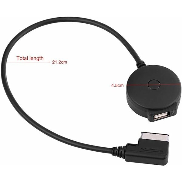 AMI MDI Bluetooth-musiikki AUX- ja USB-naaras USB-adapterikaapeli A4 A6 Q5 Q7 -malleihin vuodelta 2009