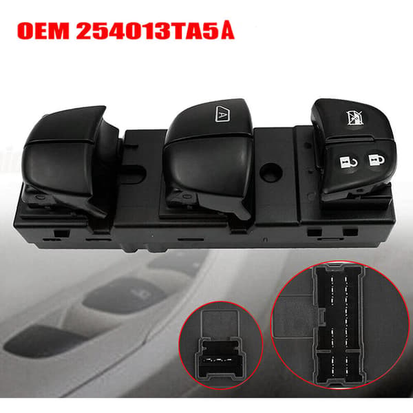 Til Juke Leaf Rogue Altima 2010-2018 Power Master Window Switch Førersiden Dørlås Switch 25401-3TA5A