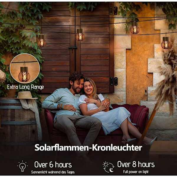 Solcelle Flammelys, Udendørs Solcellelanterne, Have Lanterner og Fakler, Solcelle Udendørs Lanterner, Udendørs Solcelle Have Lanterne, Solcelle Flammelys, Udendørs La