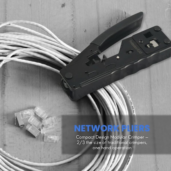 Cat5 Cat6 Cat7 Krympeverktøy for RJ45 RJ12 RJ11 Nettverkskontakter Modulære Plugger Ethernet-kabler EZ Krympeverktøy