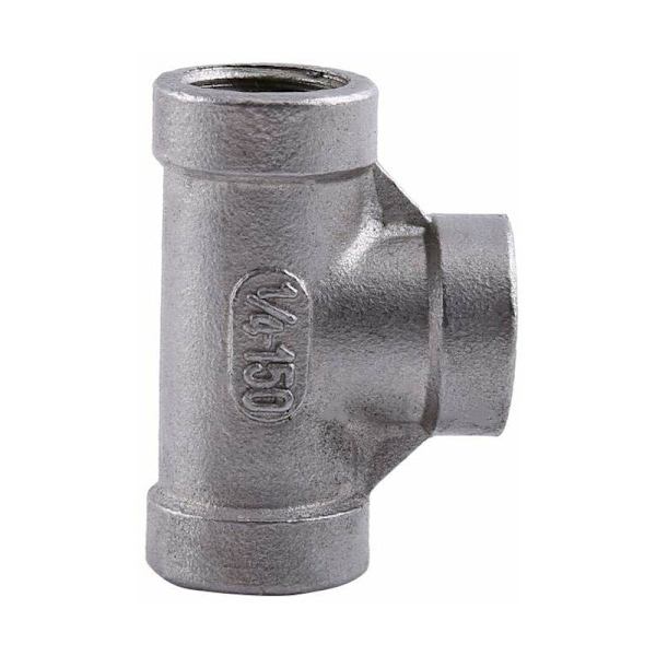 Rørfitting 3-vejs hurtigkobling T-fitting i rustfrit stål 1/4'' NPT rørfittings, 2 stk. (DN8)