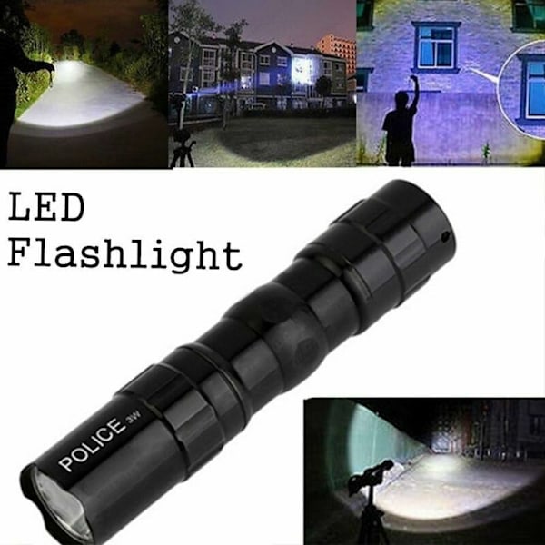LED-ficklampa, Campingficklampa Kraftfull Super Ljus Liten Ficklampa Stark Stråle Hög 1000 Lumen Vattentät LED-lampa Handhållen Ljus Mini Ficklampa för Utomhus