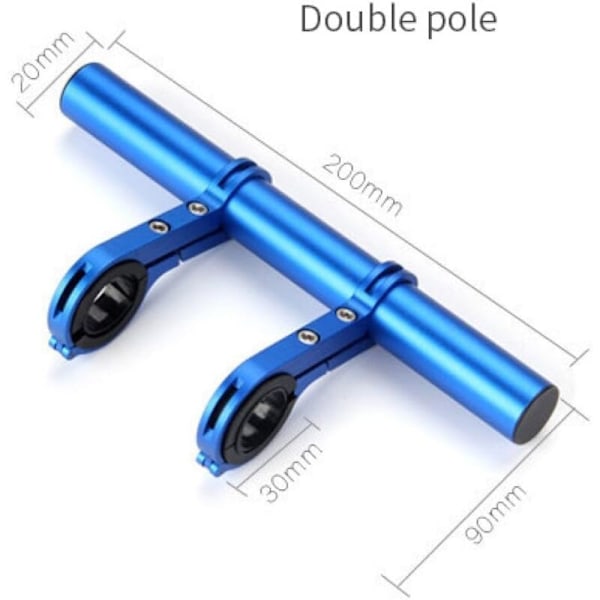 Sykkellagring, sykkellysforlengelsesbrakett, sykkel aluminiumslegering styreforlenger dobbel forlengelse for MTB styre, motorsykkel, E-sykler Bi