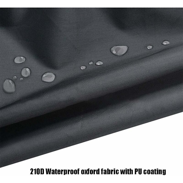 Hengestoltrekk Vanntett Oxford Stoff med PVC-Fôr Hagehengestoltrekk med Oppbevaringspose 230 x 200 cm, Grå