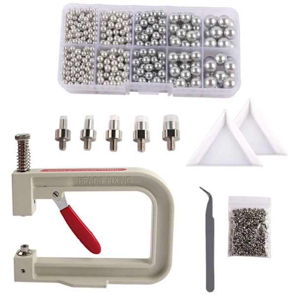 Pärlverktyg Pärlmaskin Handpress/Manuell Nit för Kläder Kjol Inställning DIY Tillbehör