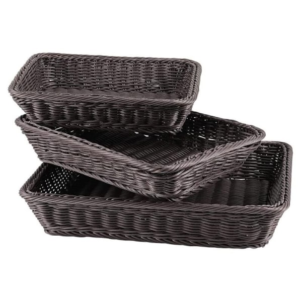 3 Pieces Series Wicker Basket, Hand Woven Basket, Tabletop Display Organizer Serving Baskets for Fruit Snacks Basket