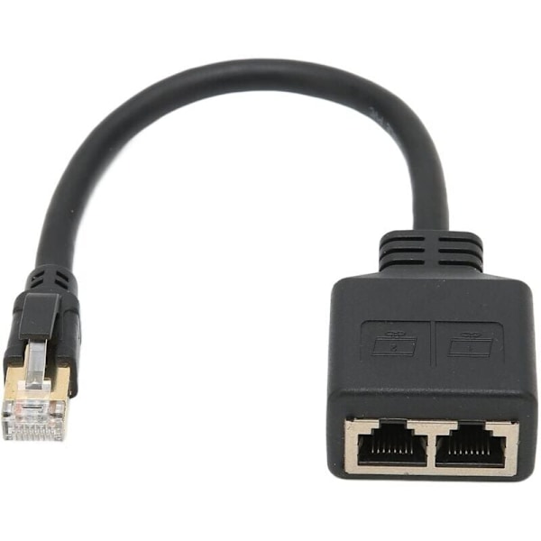 RJ45 Splitter Adapter, 1 til 2 RJ45 Netværksport Ethernet Adapter Splitter, CAT8 Netværkskabel Splitter Adapter til Hjemmekontor