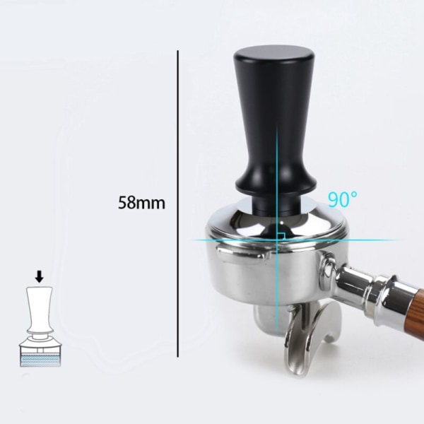 Kalibroitu kahvi Tamper 58mm Vakiopaine 30lb Joustavuuden Jakaja Työkalu Tarvikkeet